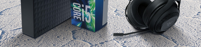 External HDD, CPU, Headset