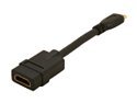 StarTech 5" Black Connector A: 1 - HDMI (19 pin) Female Connector B: 1 - Mini HDMI (19 pin) Male 5in High Speed HDMI Cable - HDMI to HDMI Mini- F/M