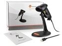 Taotronics TT-BS003 Black USB Automatic Wired Handheld Laser Barcode Scanner With Hands Free Adjustable Stand Bracket