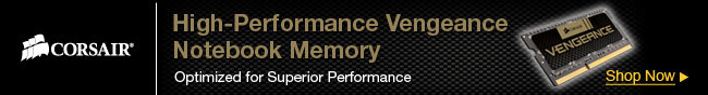 High-Performance Vengeance Notebook Memory