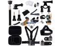 iRULU 26 in 1 Outdoor Sports Camera Accessories Kit for GoPro HERO 4/3+/3/2/1 SJ4000 SJ5000 SJ6000 in Swimming Skiing Climbing Riding Camping Diving - Cycling Kit Black
