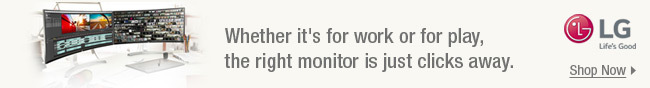 LG - Whether it's for work or for play, the right monitor is just clicks away.