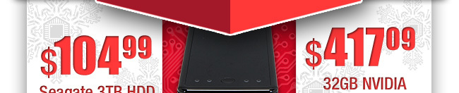 $104.99 Seagate 3TB HDD
