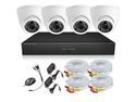 SEGUARD (TM) Surveillance Cameras system, dvr kit, security camera system 4 CH H.264 FULL D1 DVR with 4 Dome In Door Cameras,Support Iphone, Android view with all accessories (HDD NOT INCLUDED)