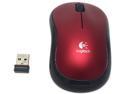 Refurbished: Logitech Red 3 Buttons 1 x Wheel USB RF Wireless Optical 1000 dpi Mouse