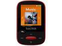 SanDisk Clip Sport 1.44" 4GB MP3 Player - Red - SDMX24-004G-G46R