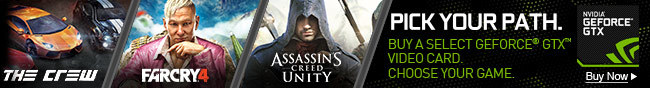 BUY A SELECT GEFORCE GTX VIDEO CARD. CHOOSE YOUR GAME.