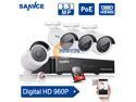 SANNCE 4CH 960P (1280x960) HD NVR Recorder +1TB HDD W/ 4x 1.3MP Weatherproof Security Camera System (In/Outdoor Usage, 100ft Superior Night Vision, Easy Remote Access, Motion Detect,1TB HDD)