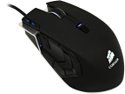 Refurbished: Corsair Vengeance M90 Black 15 1 x Wheel USB Wired Laser 5700 dpi Performance MMO and RTS Gaming Mouse Factory Refurbished
