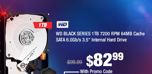 WD BLACK SERIES 1TB 7200 RPM 64MB Cache SATA 6.0Gb/s 3.5" Internal Hard Drive