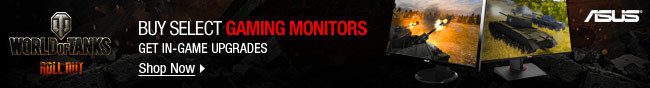 ASUS - Buy Select Gaming Monitors, Get In-Game Upgrades. World of Tanks.