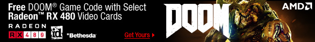 Free DOOM Game Code with Select Radeon RX 480 Video Cards