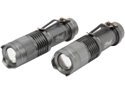 Rosewill Cree XP-G R2 250 Lumens LED Adjustable Focus Zoom Flashlight - (2-Piece Combo Pack)