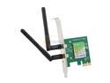TP-LINK Wireless N300 PCI Express Adapter, 300Mbps, w/WPS Button, IEEE 802.1b/g/n, 64/128 bit WEP, WPA/WPA2
