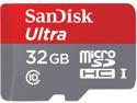 SanDisk 32GB Ultra microSDHC UHS-I/Class 10 Memory Card with Adapter, Speed Up to 80MB/s (SDSQUNC-032G-GN6MA)