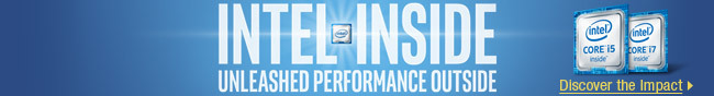 INTEL INSIDE. UNLEASHED PERFORMANCE OUTSIDE.