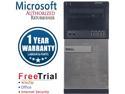 Refurbished: Dell OPTIPLEX 990 Intel Core i5 2400 (3.1GHz) Tower, 16GB DDR3, 240GB SSD, 2TB HDD, DVD-ROM, Win 10 Pro - 1 Year Warranty