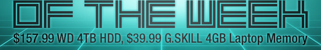 $149.59 WD 4TB HDD, $39.99 G.SKILL 4GB Laptop Memory
