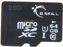 G.SKILL 64GB microSDXC Flash Card Model FF-TSDXC64GN-U1