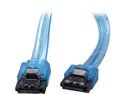Coboc Model SC-SATA3-6-LL-BL 6" SATA III 6Gb/s Data Cable w/Latch,UV Blue