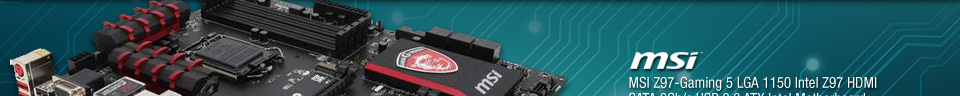 MSI Z97-Gaming 5 LGA 1150 Intel Z97 HDMI SATA 6Gb/s USB 3.0 ATX Intel Motherboard