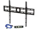 Rosewill - 32" - 70" LCD LED TV Lockable Tilt Wall Mount with 6-Foot HDMI Cable - Bubble Level, Max. Load 99 lb Television, Max. VESA 600 x 400 mm, Black