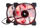 Corsair Air Series AF120 LED 120mm Quiet Edition High Airflow Fan Twin Pack - Red