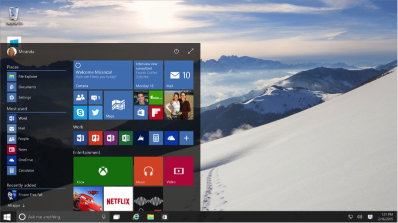 Windows 10 interface screenshot