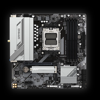 GIGABYTE B650M GAMING PLUS WIFI AM5 LGA 1718 AMD B650 M-ATX, DDR5, PCIe 4.0 M.2, PCIe 4.0, USB 3.2 Gen 1 Type-C, Wi-Fi 6E, 2.5GbE LAN
