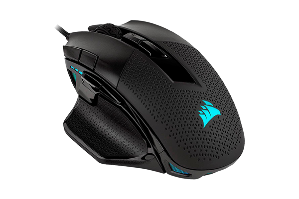 CORSAIR NIGHTSWORD RGB Performance Tunable FPS/MOBA Gaming Mouse, Black, Backlit RGB LED, 18000 dpi, Optical