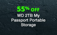 55% OFF WD 2TB My Passport Portable Storage
