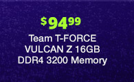 Team T-FORCE VULCAN Z 16GB DDR4 3200 Memory