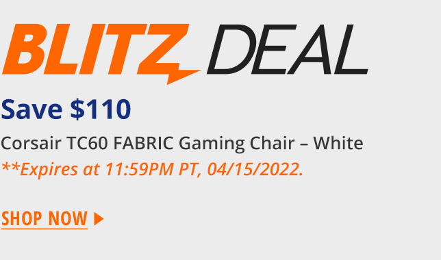 Corsair TC60 FABRIC Gaming Chair – White