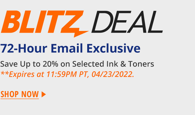 Save Up to 20% on Selected Ink & Toners