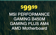 MSI PERFORMANCE GAMING B450M GAMING PLUS AM4 AMD Motherboard