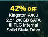 Kingston A400 2.5" 240GB SATA III TLC Internal Solid State Drive
