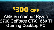 ABS Summoner Ryzen 2700 GeForce GTX 1660 Ti Gaming Desktop PC