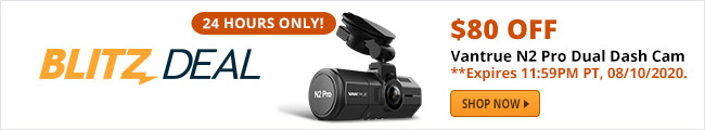 Blitz Deal - $80 OFF Vantrue N2 Pro Dual Dash Cam