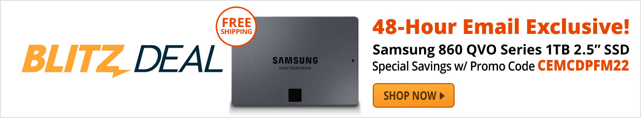 Blitz Deal - Samsung 860 QVO Series 1TB 2.5" SSD 