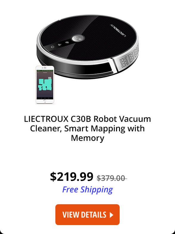 LIECTROUX C30B Robot Vacuum Cleaner, Smart Mapping, with Memory