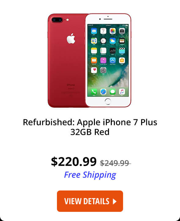 Refurbished: Apple iphone 7 Plus 32 GB Red