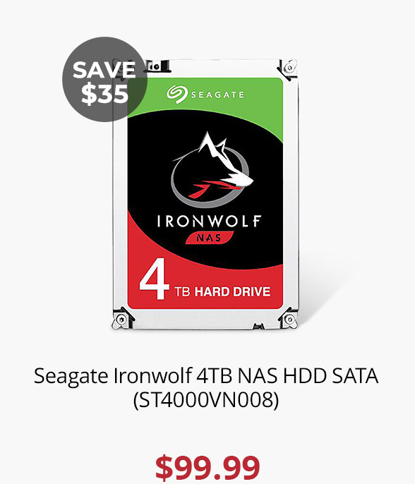Seagate Ironwolf 4TB NAS HDD SATA (ST4000VN008)
