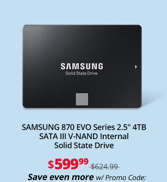 SAMSUNG 870 EVO Series 2.5" 4TB SATA III V-NAND Internal Solid State Drive