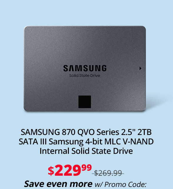 SAMSUNG 870 QVO Series 2.5" 2TB SATA III Samsung 4-bit MLC V-NAND Internal Solid State Drive