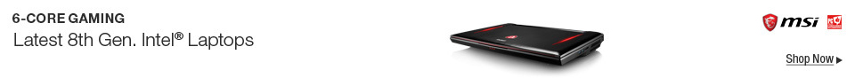 6-CORE GAMING Latest 8th Gen. Intel Laptops