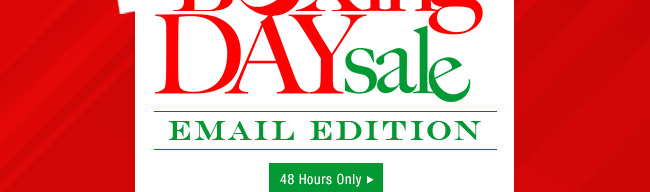 Boxing Day Sale: Email Edition