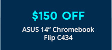 $150 OFF ASUS 14" Chromebook Flip C434 Touchscreen Laptop