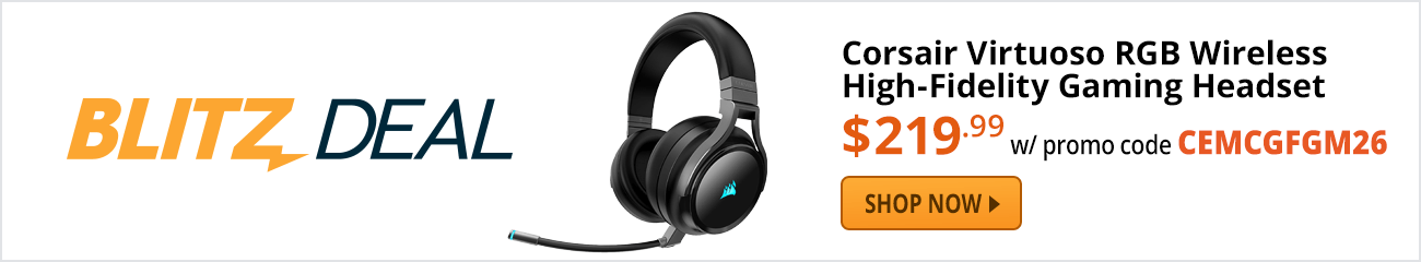 Blitz Deal - Corsair Virtuoso RGB Wireless High-Fidelity Gaming Headset