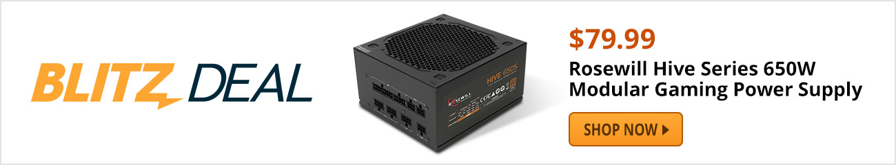 Rosewill Hive Series 650W Modular Gaming Power Supply 