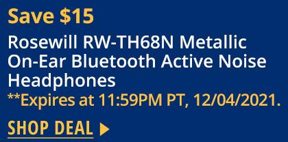 Rosewill RW-TH68N Metallic On-Ear Bluetooth Active Noise Headphones